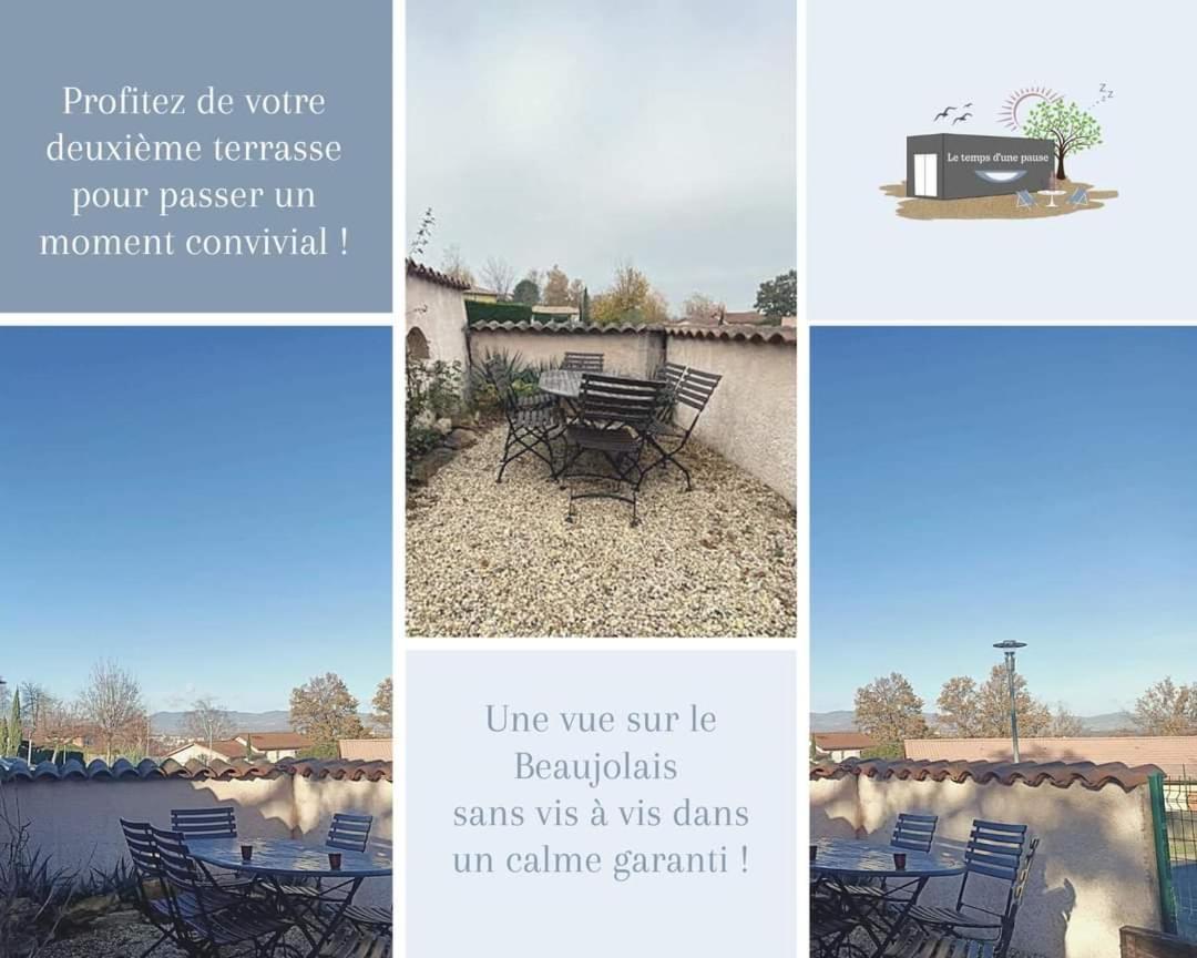 Studio De Jardin "Le Temps D Une Pause" Jusqu'A 4 Personnes En Face Du Beaujolais - Climatisation Et Borne Recharge Vehicule Electrique Montmerle-sur-Saone Екстериор снимка